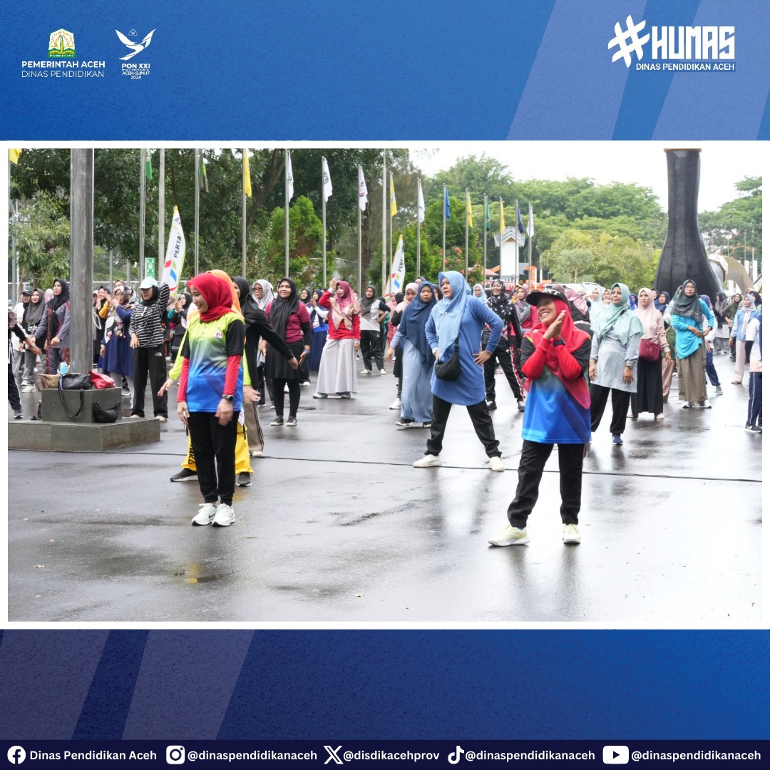 disdikacehprov's tweet photo. ποΈ Pagi penuh semangat di Stadion Harapan Bangsa! Pj Gubernur Aceh, Plt Sekda, Kepala SKPA, ASN & Non ASN Pemerintah Aceh olahraga & senam bersama. Selain sehat, ini juga jadi ajang silaturahmi dan kebersamaan πͺπ #AcehSehat #SemangatBersama #SHB #OlahragaBersama https://t.co/5l01njvFxr