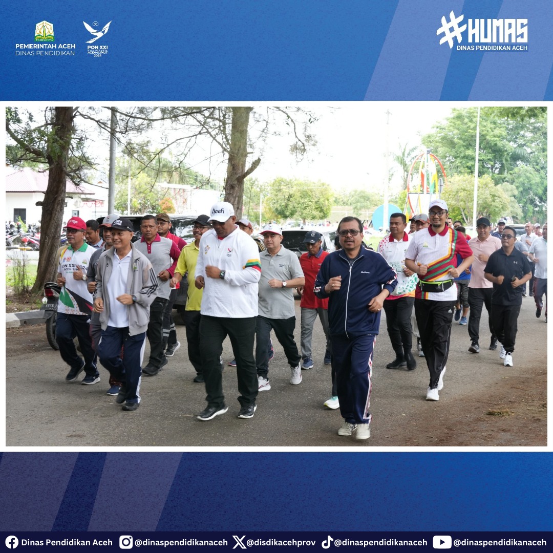 disdikacehprov's tweet photo. ποΈ Pagi penuh semangat di Stadion Harapan Bangsa! Pj Gubernur Aceh, Plt Sekda, Kepala SKPA, ASN & Non ASN Pemerintah Aceh olahraga & senam bersama. Selain sehat, ini juga jadi ajang silaturahmi dan kebersamaan πͺπ #AcehSehat #SemangatBersama #SHB #OlahragaBersama https://t.co/5l01njvFxr