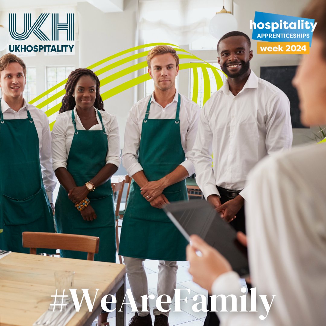 UKHofficial's tweet image. Day five of Hospitality Apprenticeships Week 2024 is all about family! 👫👬

Our industry is one big, welcoming family. Join us and experience the support and connections that make hospitality truly special. 

#WeAreHospitality #HAW2024