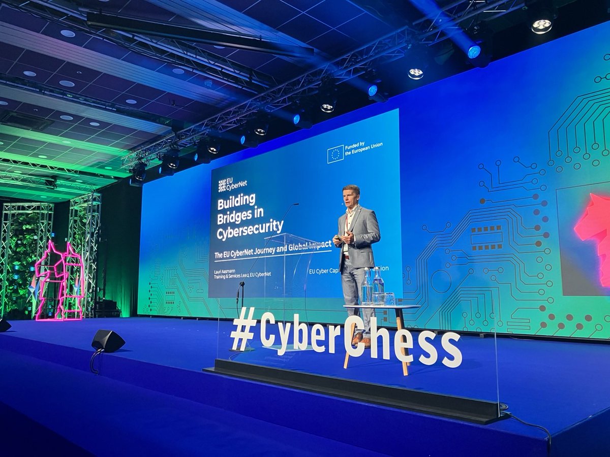 eucybernet's tweet image. This week we had the stage at #CyberChess2024 in Riga to present #EUCyberNet and discuss challenges and success stories in building cyber community. 

Thank you for the opportunity @certlv !