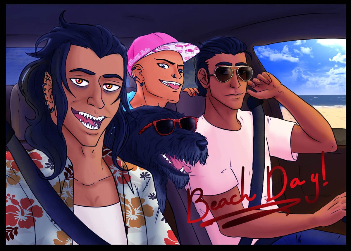 _SleepyBats_'s tweet photo. @ArtDeiTech Hope it's okay to share two! They are a set and I'm still really proud of the second illustration. https://t.co/AqbhR91jdk