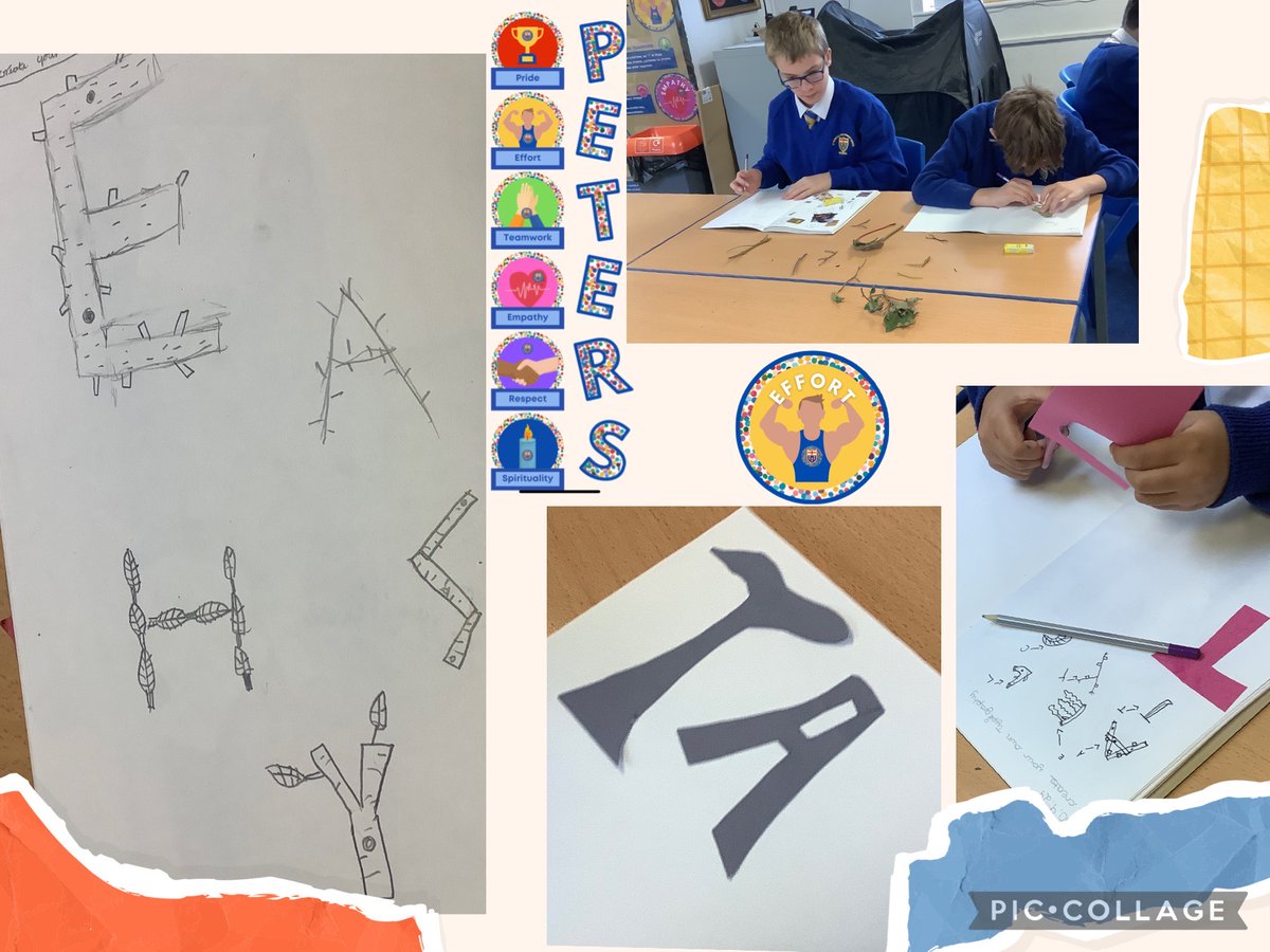heswallstpeters's tweet image. 5/6SC had great fun experimenting with their own typography in art using natural materials and sugar paper. #PETERS #effort  #art