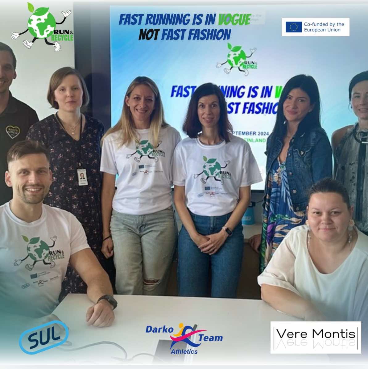 Promoting the Erasmus+ “Run and Recycle” project between training! 🏃‍♂️♻️ After raising awareness at the Ekiden relay in Sofia, we met the Finnish Athletics Federation. Next stop: Croatia with Vere Montis! 🌍✨
#ErasmusPlus, #ErasmusSport #RunAndRecycle