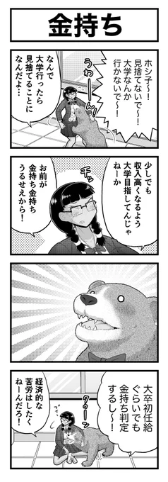 ちょっとだけクマっぽいところのあるJKのかわいい4コママンガです(12/12) 