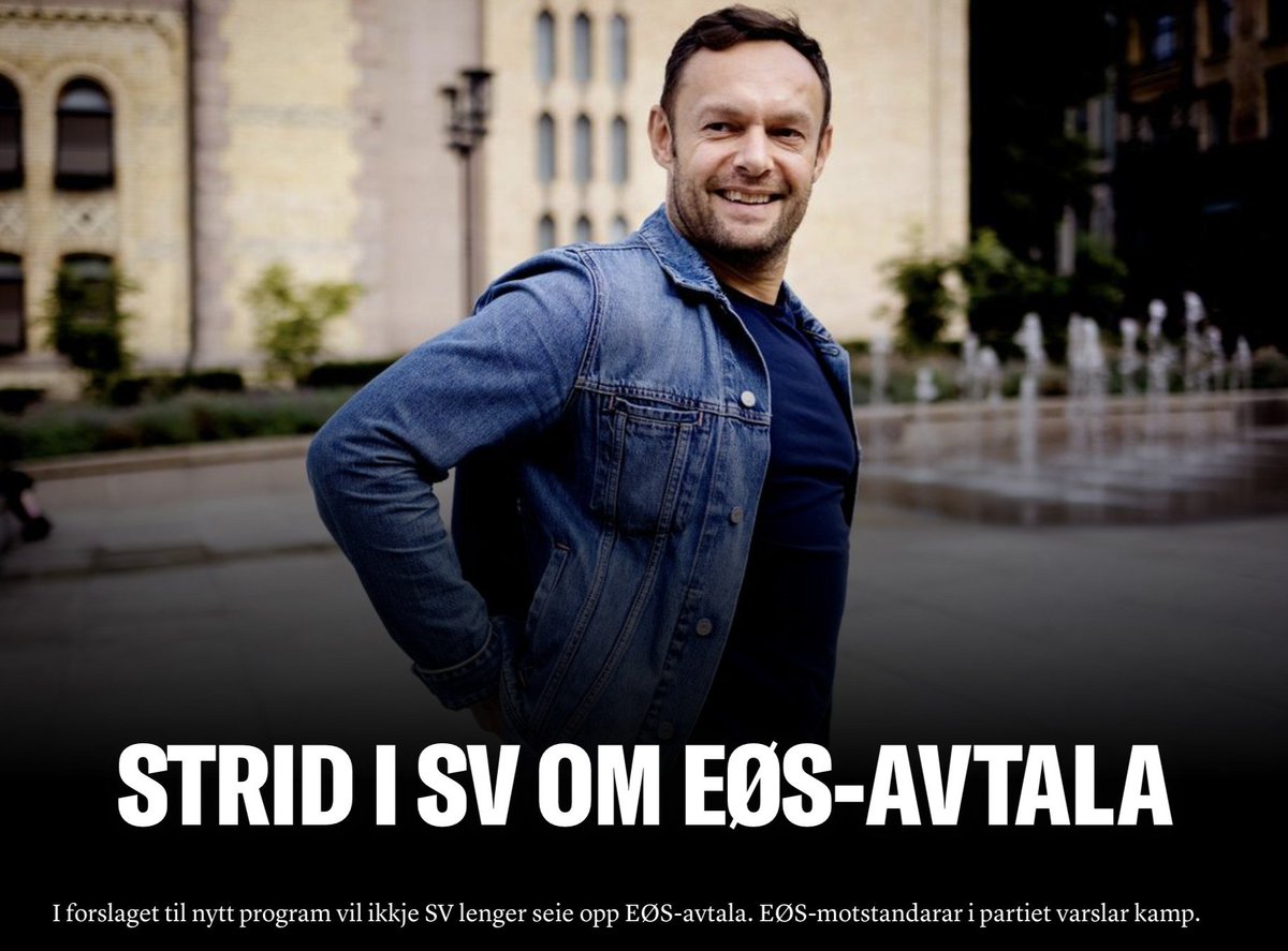 Jeg jubler i dagens Klassekampen! 🥳 Det er gledelig at programkomiteen i SV har uten dissens foreslått å fjerne EØS-utmelding fra partiprogrammet. Men mye kan skje fram mot landsmøtet!
