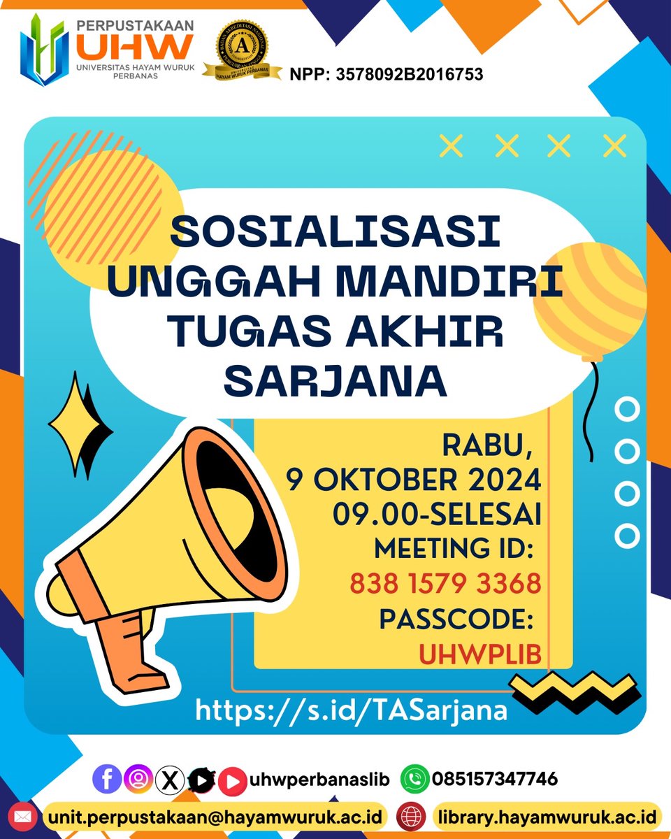uhwperbanaslib's tweet photo. #literasi #buku #library #perpustakaandigital #indonesia #perpustakaannasional #pustakawan #salamliterasi #ebook #ayomembaca #membaca #pustakabergerak #perpus #bookstagram #bukuonline #ayokeperpustakaan #baca #UniversitasHayamWurukPerbanas https://t.co/IQEYraEHoy