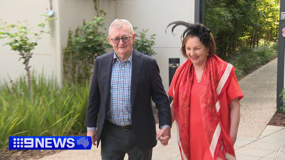 Jo_Hall9's tweet photo. A real life version of The Notebook - Melbourne Cup winning jockey Pat Hyland and his wife Maree. Their love story tonight @9NewsMelb https://t.co/AhGX8PBa03