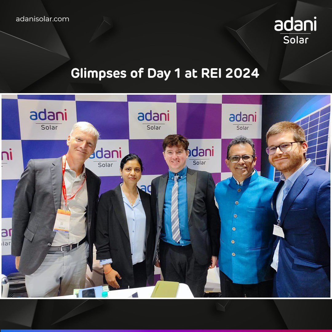 AdaniSolar's tweet photo. Day 1 at REI 2024

Visit us to explore our High-efficiency Solar PV modules at our booth - R394 at India Expo Center, Greater Noida.

#AdaniSolar #SUNplugged #REI2024 https://t.co/AlkSEF3sFE
