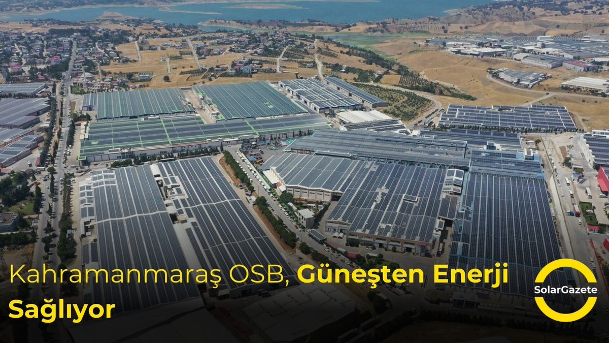 Kahramanmaraş Organize Sanayi Bölgesi'nde (OSB) bulunan 40 fabrikanın çatısına kurulan güneş enerjisi santralleri sayesinde, fabrikalar enerji ihtiyaçlarının %30'unu güneşten karşılıyor. Toplamda 202 bin güneş paneli ve 82,1 megavat kapasiteye sahip GES'ler, OSB'nin genel enerji