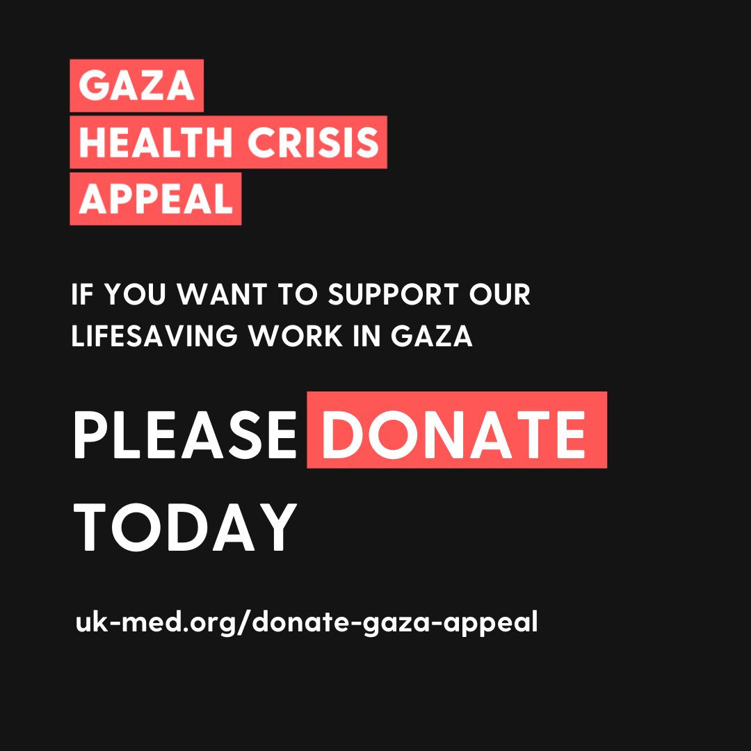 ❗️We have now treated more than 200,000 people in #Gaza. Thank you to the incredible support of our donors, partners, local and international staff.
➡️We will continue to save lives in Gaza. If you want to join us on this mission, donate today- uk-med.org/donate-gaza-ap…