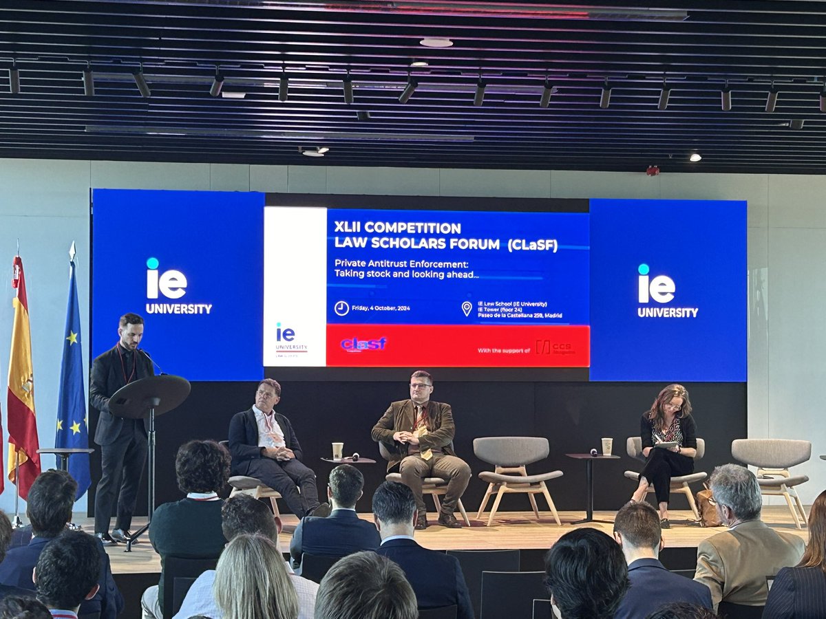 42th CLASF workshop at <a href="/ielawschool/">IE Law School</a> <a href="/IEuniversity/">IE University</a> on Private Enforcement of Competition Law , Dr. Gustavo A. Martín also judge🧑‍⚖️“the truck cartel litigation is over…”