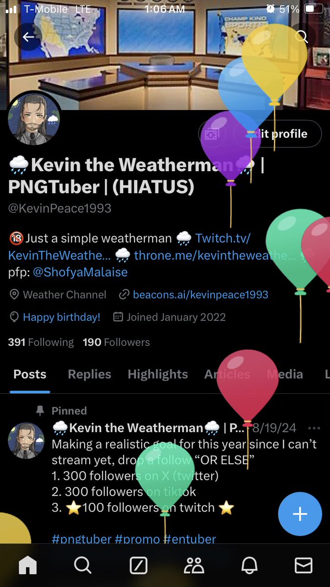 KevinPeace1993's tweet photo. Balloons look nice
#Birthday https://t.co/YoIksLKswR