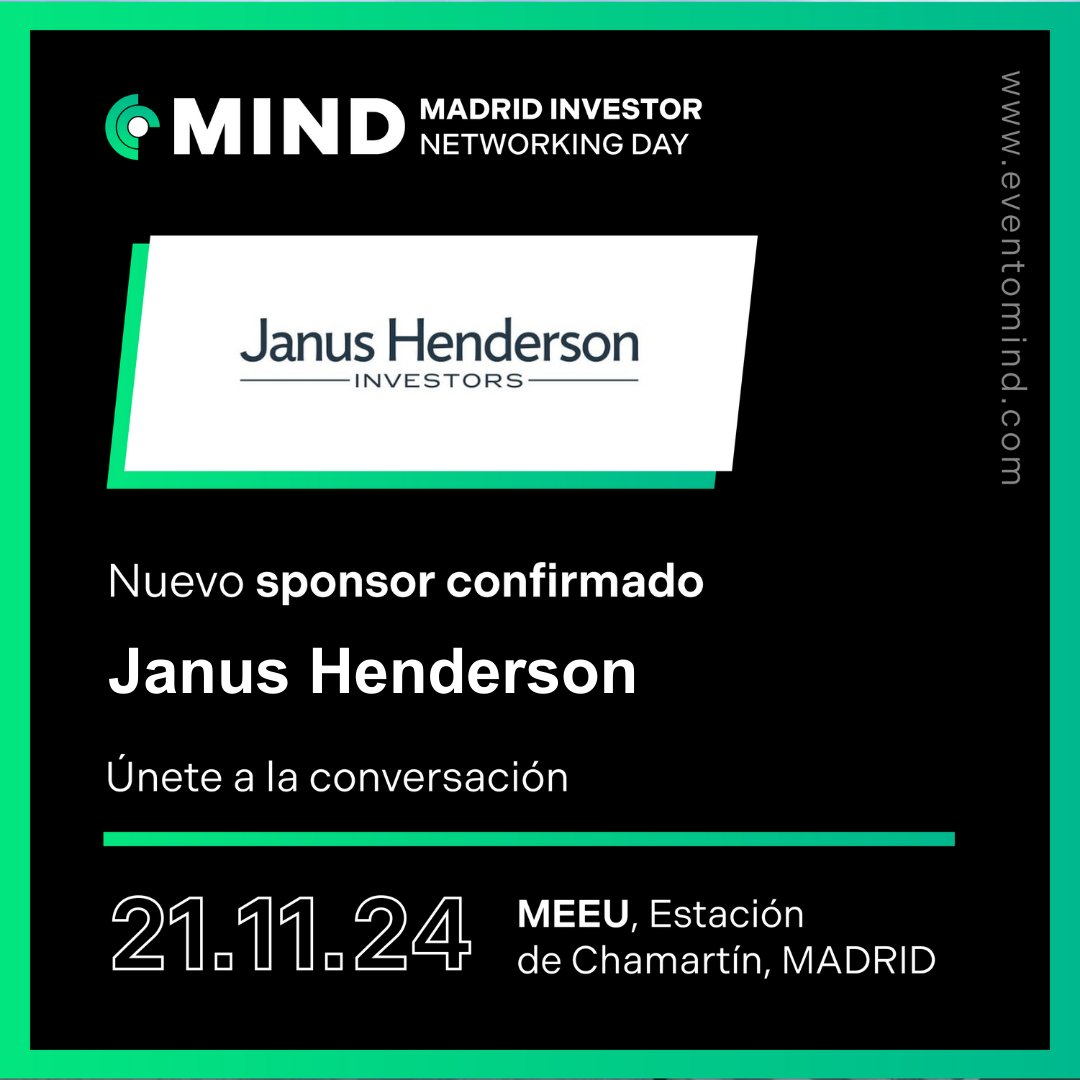 Cerramos esta semana anunciando una nueva empresa colaboradora. <a href="/JHIAdvisors/">Janus Henderson Investors</a> estará en #MIND2024.  

Tú tampoco quieres perdértelo, ¿verdad? 

👉Entra en eventomind.com y regístrate usando el código LINKEDINMIND.