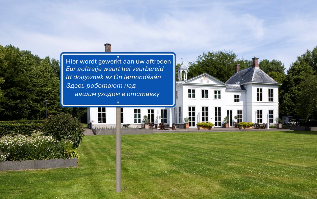 KatherijnDB's tweet image. Kijk nou! Ze hebben alvast een bord bij het Catshuis gezet!
#Faber #Azc