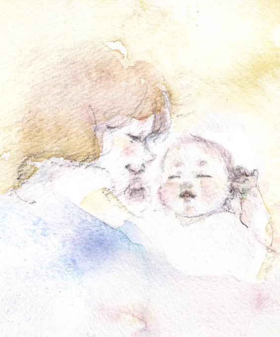 小さな指の小さな爪の感触を、顔で感じながら。