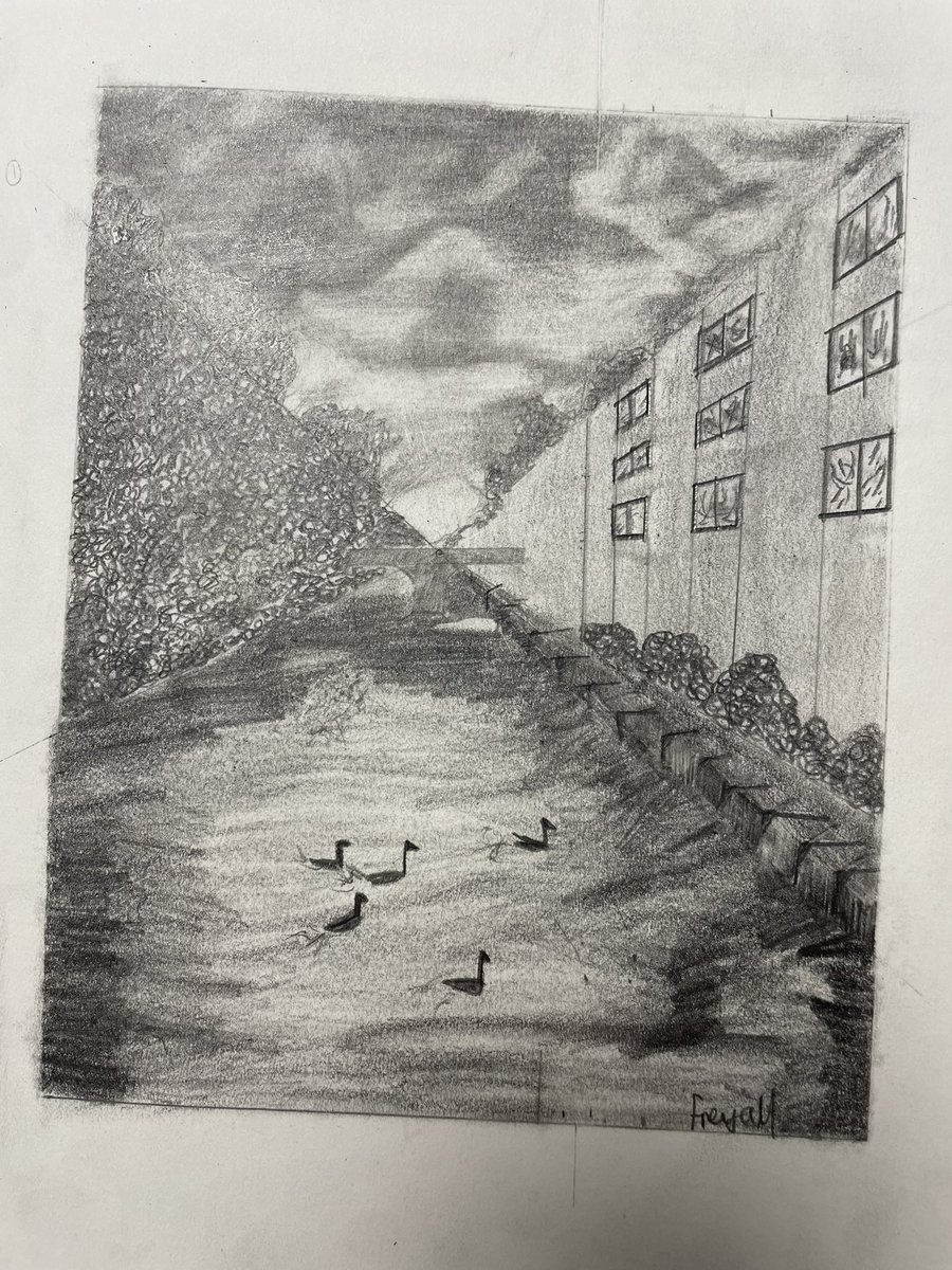 ewokinterm's tweet photo. Through impactful modelling the year 7 @BrookMeadAcad art scholars have blown me away with their tonal drawings of the river. Demonstrating there mastery of tone and shade. Well done all. #brookmead #art #education https://t.co/VauwPCAZOz
