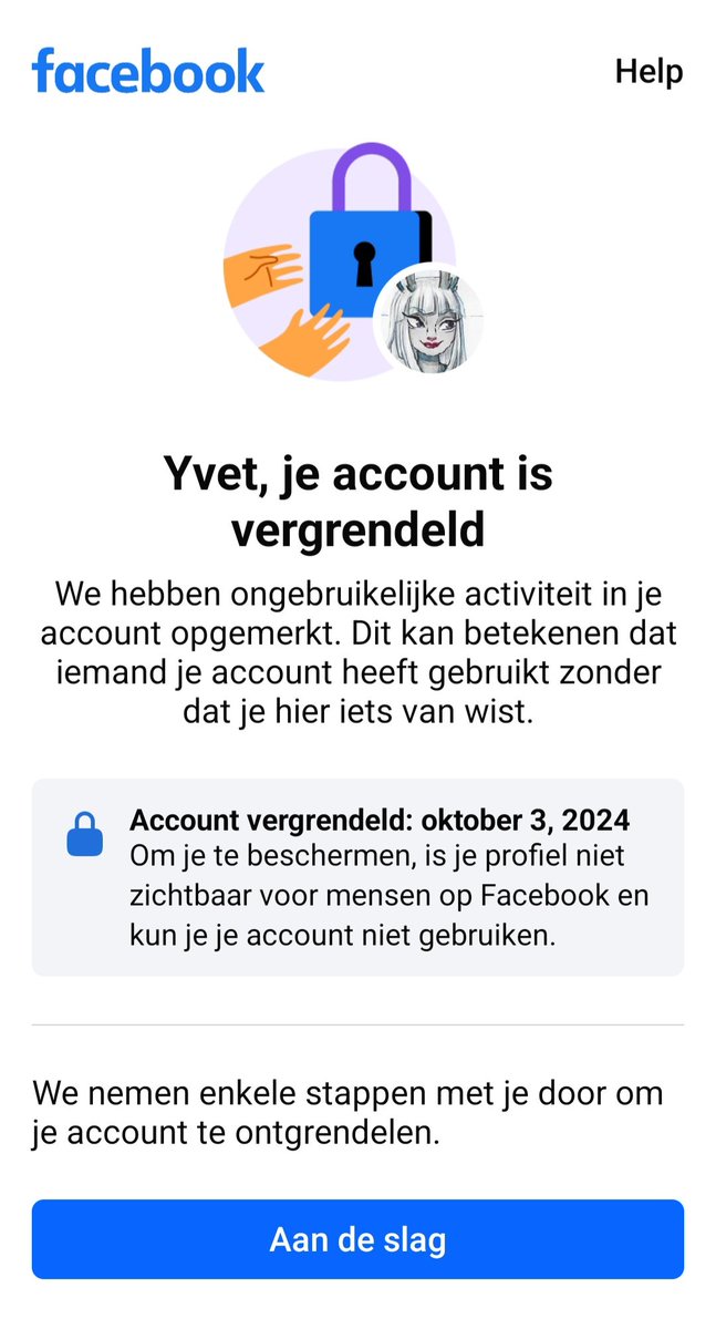 ArlarYvet's tweet photo. For anyone I have on Facebook!
Facebook finnally noticed that I was hacked so for now I cam not get in my Facebook so please message me via other pages that I have.

#hacked #Facebook https://t.co/csmaitRdFk