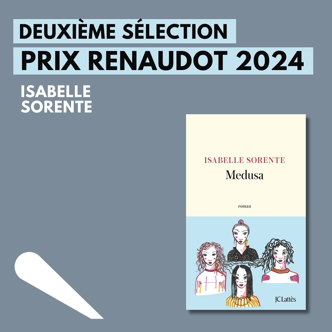 editionsLattes's tweet photo. 🏆 𝑴𝒆𝒅𝒖𝒔𝒂 d’Isabelle Sorente est en deuxième sélection du prix Renaudot 2024 ! 🤞 https://t.co/2O8VK6giZJ