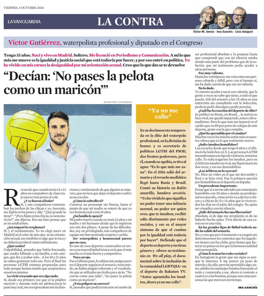 🗞️ Comparto con vosotrxs la entrevista que me hicieron para “La Contra” de <a href="/LaVanguardia/">La Vanguardia</a> 

Espero que os guste.