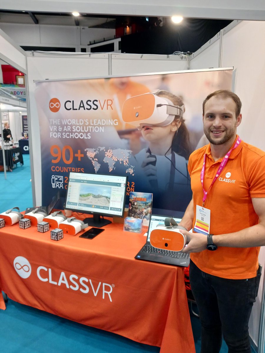 ClassVR's tweet photo. Cardiff, we're here!

The ClassVR team is ready at the National Education Show to showcase the future of immersive learning.

Come visit Dragos and Callum on stand 31 to experience ClassVR in action.

Let’s make learning an adventure!

#NationalEducationShow #VRinEdu #ClassVR https://t.co/iE3gHdJ8LH