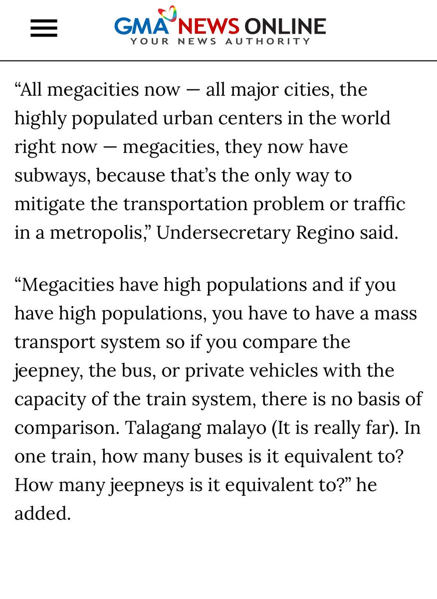 iracruz's tweet photo. The relationship between jeeps and rail is complementary, not competitive

The comparison should be: Capacity of mass public transportation vs. low occupancy cars that dominate road space

Completion of rail projects + improvement of mass road-based PT = Less car dependence https://t.co/kWd257DRhc