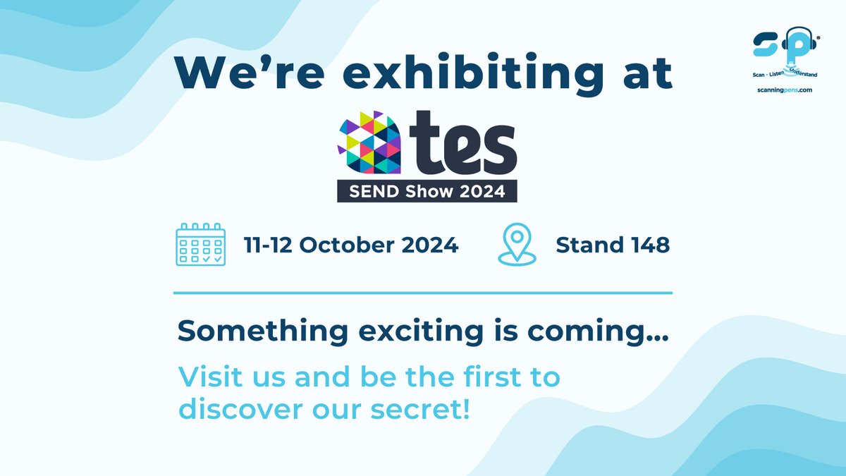 The countdown is on, catch us at the <a href="/SENDShowUK/">Tes SEND Show</a>! 🎉

Get ready for an exclusive reveal you won’t want to miss! 👀
Register now and be sure to visit us! 👉 bit.ly/4ekVRAL.. #DyslexiaAwarenessMonth #TesSENDShow #EduTech