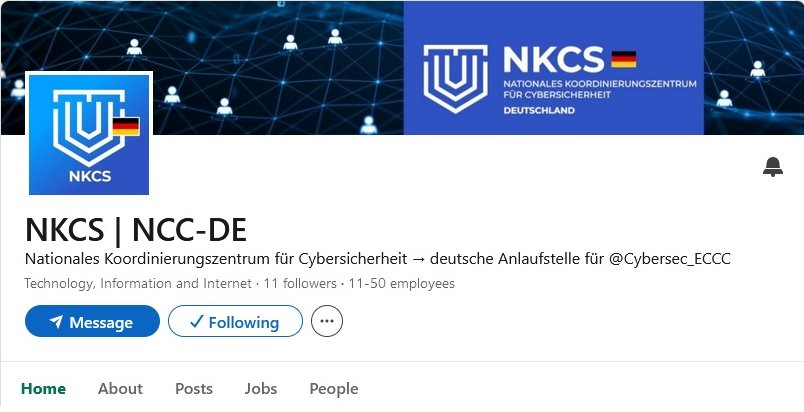 Wir sind jetzt auch auf LinkedIn!
Folgt uns gerne &amp; erfahrt mehr zu den Förderprogrammen #DigitalesEuropa &amp; #HorizontEuropa.
➡️ linkedin.com/company/ncc-de/