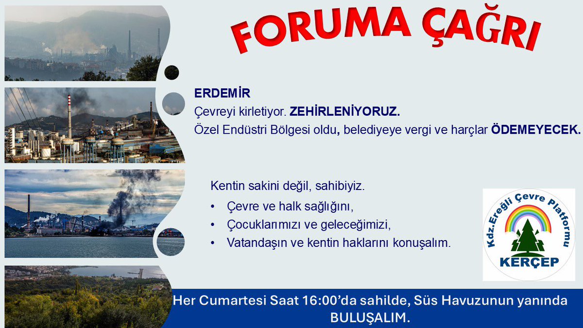 Kdz.Ereğli Çevre Platformu (KERÇEP) tweet media