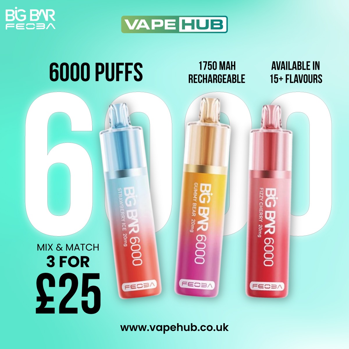 feoba big bar 6000 disposable vape Feoba Big Bar 6000 Disposable Vape Kit main image 1