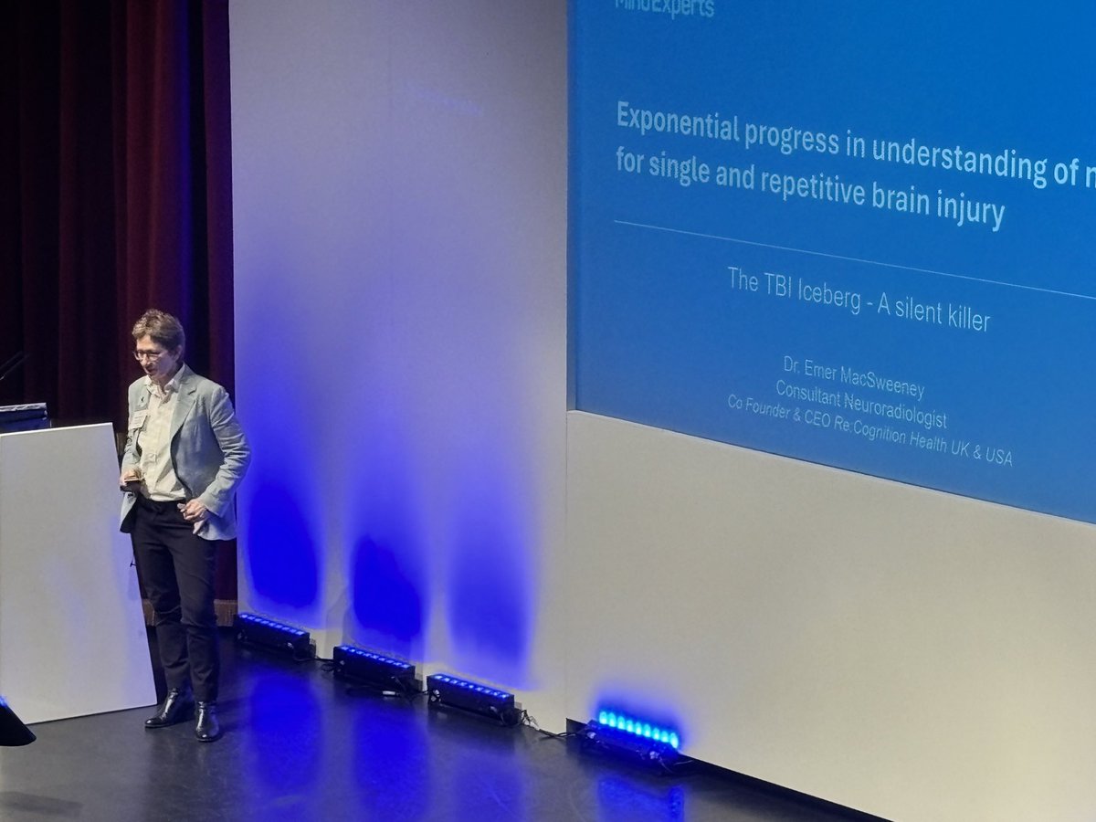 Kickstarting our conference with Dr. Emer Macsweeney on the rapid advancements in understanding mTBI—single and repetitive brain injuries. A must-hear on exponential progress! #RECOG24 #mTBI #Neuroscience