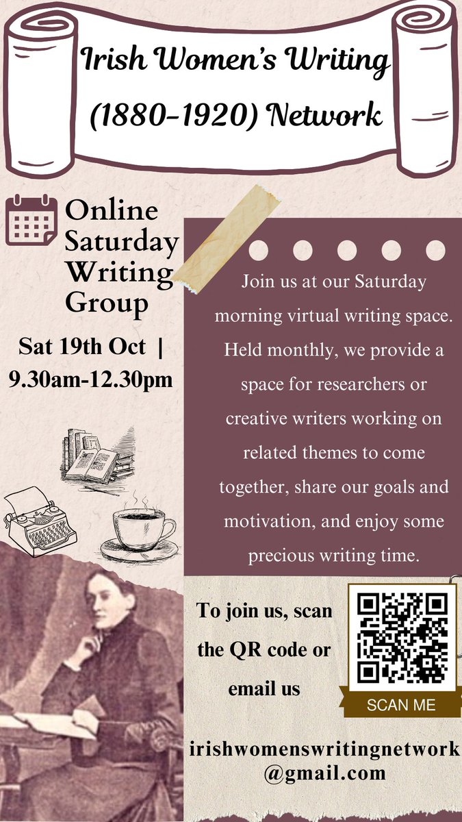 Excited to announce that our second virtual #writinggroup will meet on Sat 19th Oct. Each month we each set a writing goal, no matter how big or small, and work together virtually on a Teams meeting for a short few hours to start the weekend right. All welcome! #IWWN #AutumnFun