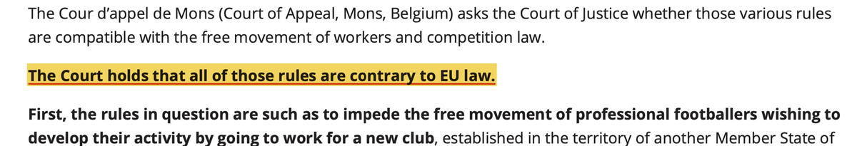Ant1Duval's tweet photo. I just received the #Diarra press release.  

And this crystal clear statement means this ruling is massive!   

Time for a new FIFA #TransferSystem. https://t.co/d61sOu8i75