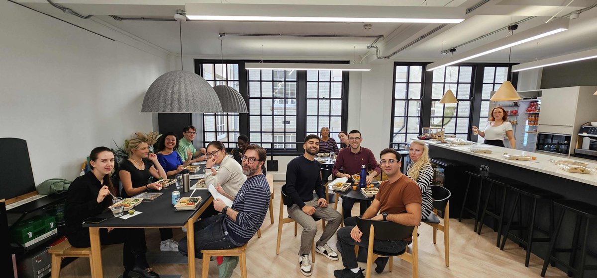 WeAreAdaptive's tweet photo. We had a great time at the London office. Everyone showed off their baking skills, and after tasting all the amazing treats, Yip was crowned our winner with his chocolate 𝘤𝘳𝘦𝘮𝘦𝘶𝘹! 🎖️

Thanks to everyone who joined!

#BakeOff #WeAreAdaptive #LifeAtAdaptive https://t.co/LUfkbOXbIR