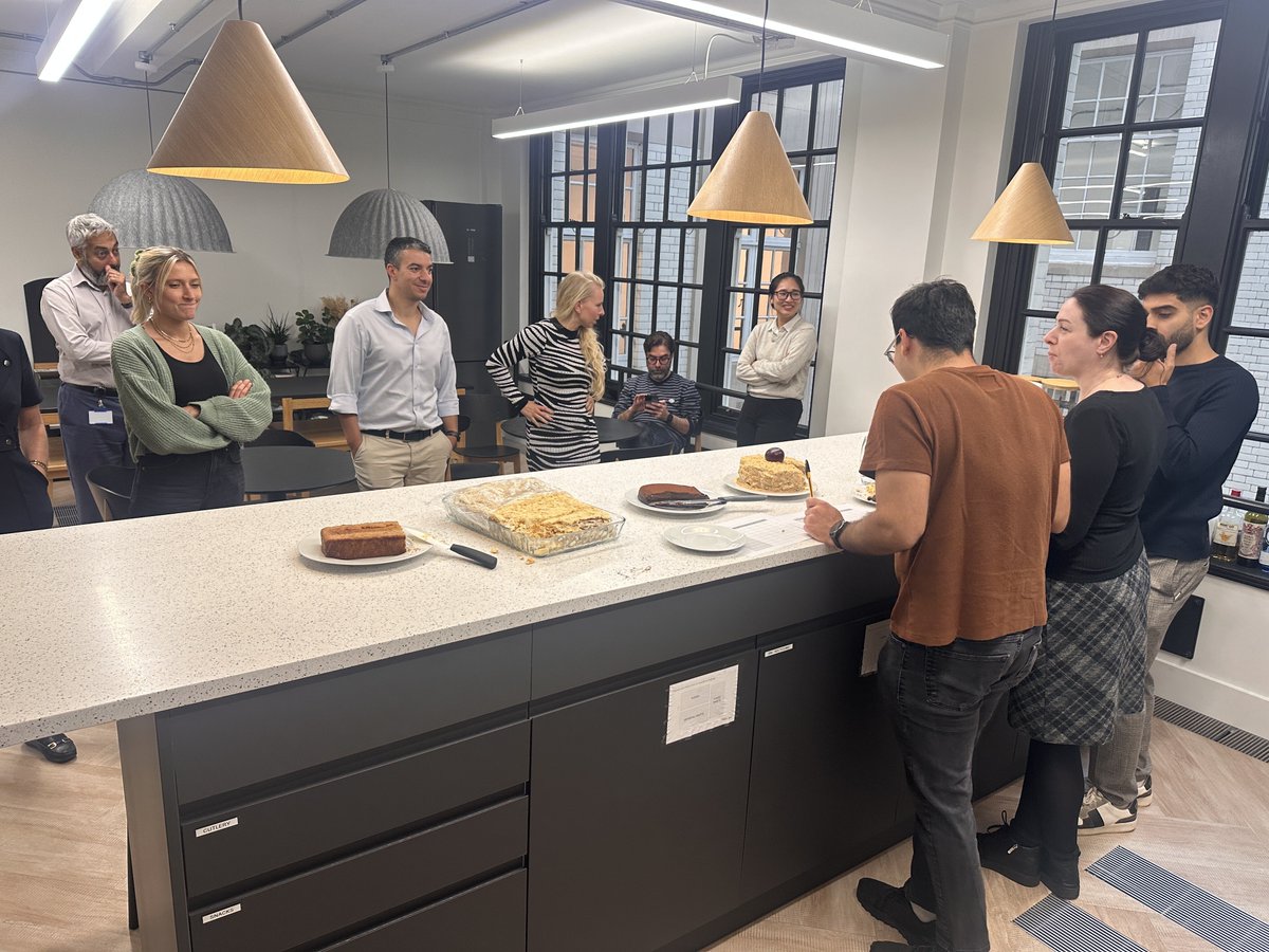 WeAreAdaptive's tweet photo. We had a great time at the London office. Everyone showed off their baking skills, and after tasting all the amazing treats, Yip was crowned our winner with his chocolate 𝘤𝘳𝘦𝘮𝘦𝘶𝘹! 🎖️

Thanks to everyone who joined!

#BakeOff #WeAreAdaptive #LifeAtAdaptive https://t.co/LUfkbOXbIR