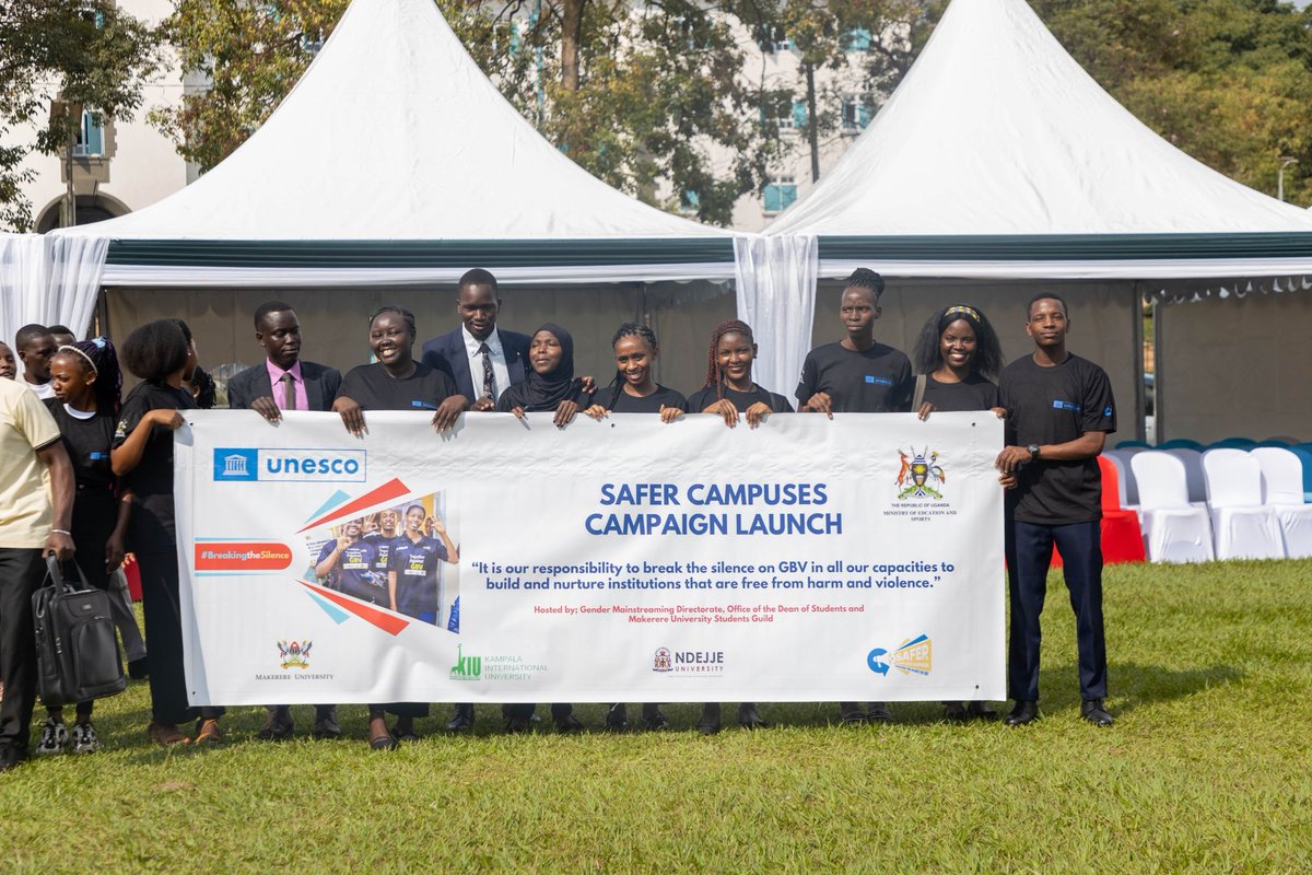 uwanvince's tweet image. The Safer Campuses Campaign launch in Uganda is currently on at Makerere University, Freedom Sq.

#BreakingtheSilence #UNESCOROSA #yptcampaign #safercampusescampaign