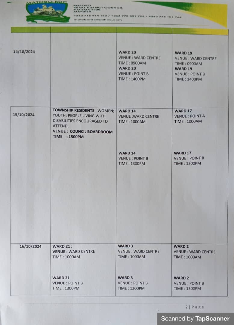 Matobo Rural District Council tweet media