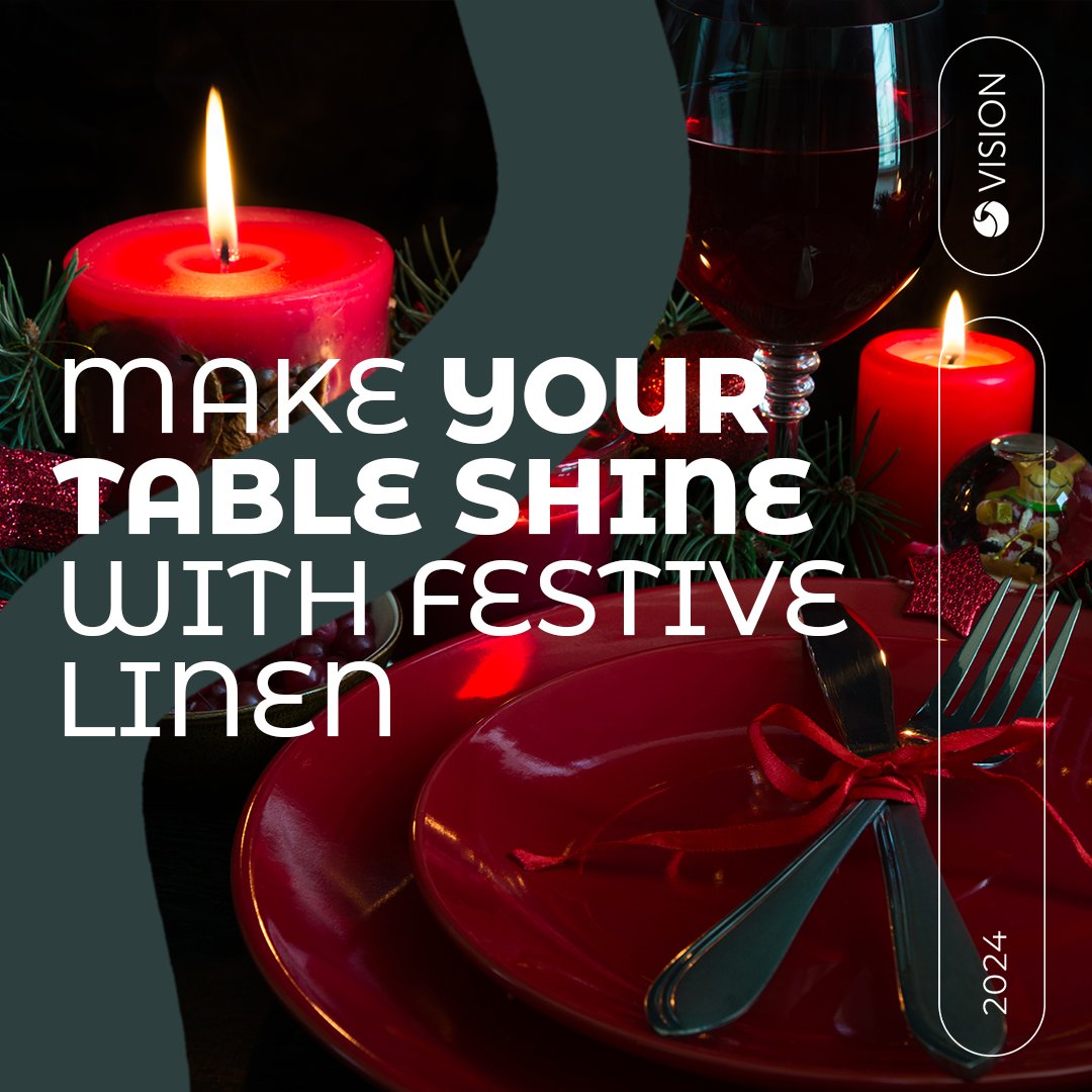 When it comes to your table at Christmas time, choosing the right festive Christmas tablecloth and napkins helps to set the theme and tie it all together. There's no better way to make a great impression. Get planning today.

visionlinens.com/dining-kitchen…