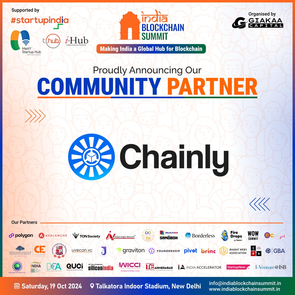 INDBSummit's tweet image. We’re excited to announce @chainlystudio as our official Community Partner for India Blockchain Summit 2024! The future of blockchain unfolds on October 19, 2024, in New Delhi.

Website: indiablockchainsummit.in.

#IBS2024 #IndiaBlockchainSummit #CommunityPartner