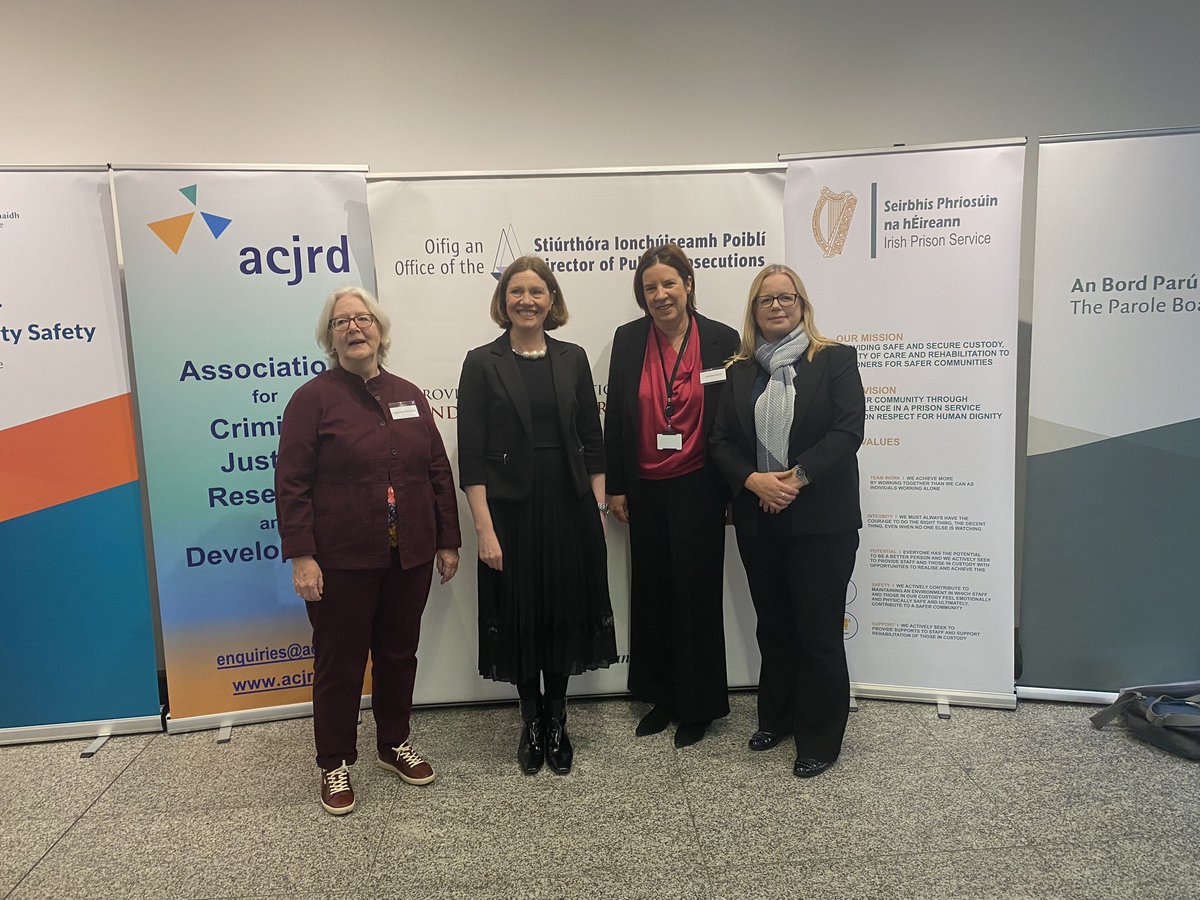 Acjrd_ie's tweet image. We are excited to hear from the speakers at todays conference on the important topic of Mental Health in the Criminal Justice System.
Our morning plenary speakers - Judge Ring, Mary Griffin (ACJRD) Catherine Pierse (Director of Public Prosecutions)and Deirdre Byrne (ODPP)