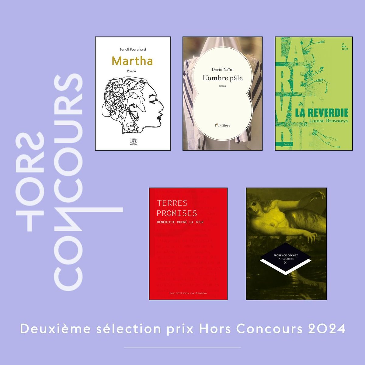 Francetele's tweet image. 📚 🏆 #VendrediLecture | On vous présente les 5 finalistes du prix #HorsConcours 2024 !

Ils ont été choisis parmi 40 romans ou récits issus de maisons d’édition indépendantes.

📆 Rendez-vous le 26 novembre pour la remise de prix

👉 francetelevisions.fr/et-vous/notre-…