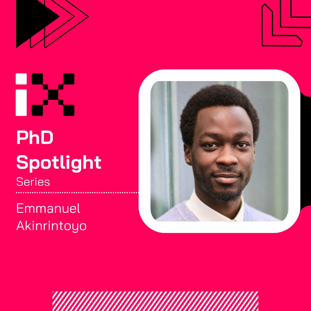 I-X (@imperialx_ai) on Twitter photo New Blog Series: PhD Research Spotlight!🚀
Meet Emmanuel Akinrintoyo, a PhD student at I-X and <a href="/ICComputing/">Imperial Computing</a>. Emmanuel uses robotics and #AI to help people with dementia live independently.
🔗 Learn more about Emmanuel's work: ix.imperial.ac.uk/i-x-phd-resear…
#PhDResearch #Innovation New Blog Series: PhD Research Spotlight!🚀
Meet Emmanuel Akinrintoyo, a PhD student at I-X and <a href="/ICComputing/">Imperial Computing</a>. Emmanuel uses robotics and #AI to help people with dementia live independently.
🔗 Learn more about Emmanuel's work: ix.imperial.ac.uk/i-x-phd-resear…
#PhDResearch #Innovation