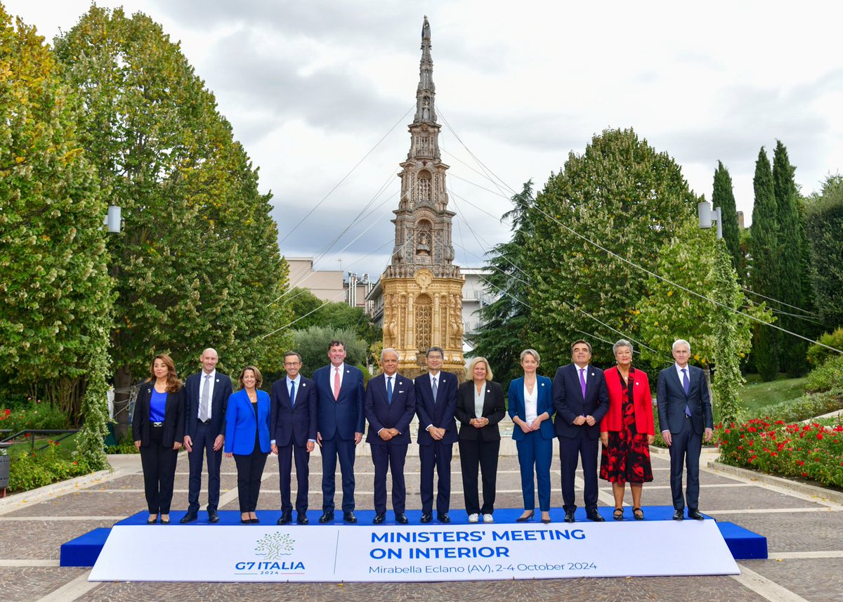 Had productive discussions with <a href="/G7/">G7</a> Interior Ministers on the evolving threats of synthetic drugs, terrorism, cybercrime, migrant smuggling and corruption.
 
With the G7’s strong leadership and commitment, we can tackle these global challenges and protect the most vulnerable.