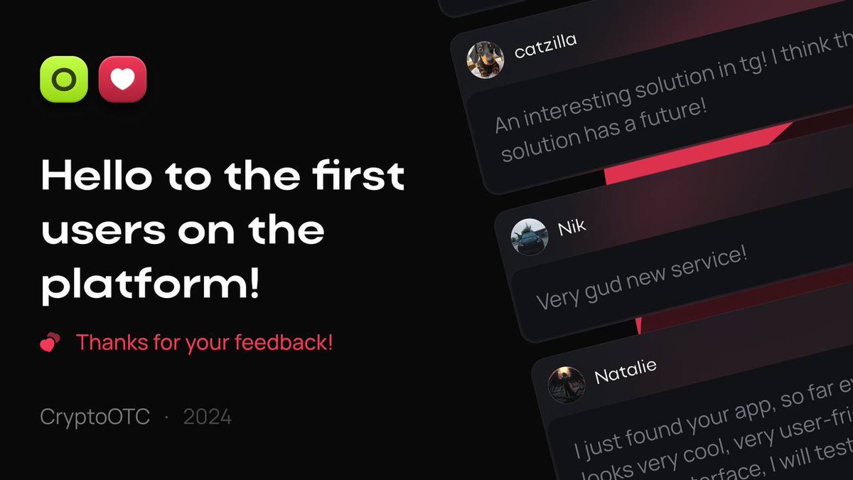 we_otc's tweet photo. Our first beta testers are already with us and actively testing the app! 🚀🔥

We’re grateful to each of you for your support and participation. Your feedback is incredibly valuable to us — it helps make Crypto OTC even better. But this is just the beginning!

Invite your friends — together, we will not only improve the platform but also increase the prize pool. We promise to grow it as more users join, and we’ve got some exciting announcements coming your way very soon.

And remember: we're just getting started, and early support always pays off! 💎

Soon we'll announce the first rewards from our prize pool for those who have joined us !