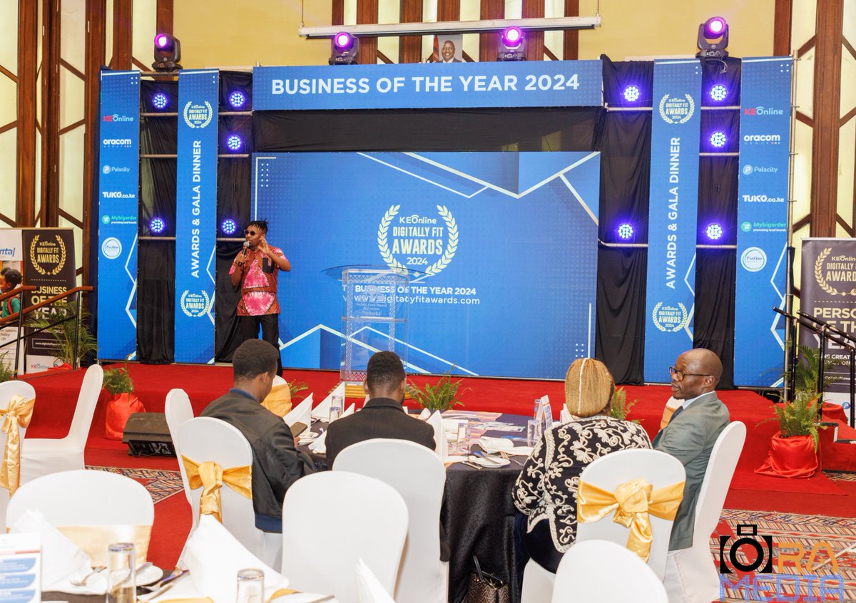 OracomGroupLtd's tweet photo. Dj Mo Kenya, Actress Dorea Chege, Digital creator Karangu Muraya, Baba Talisha, Kinuthia and MC Sleepy were in the house, bringing energy to the  Business of the Year. #DigitallyFitAwardsEastAfrica, is next! Nominate here: https://t.co/cmdo1g9h60 https://t.co/iCqpd153Vs