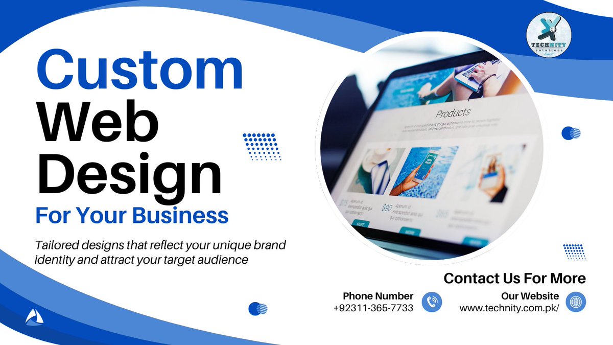 Technity323's tweet photo. Custom web development involves creating tailored websites designed to meet specific business needs. Unlike standard solutions, it offers unique designs and features, ensuring optimal performance and user experience. #WebDevelopment #WebDev https://t.co/SLFUwhotxH