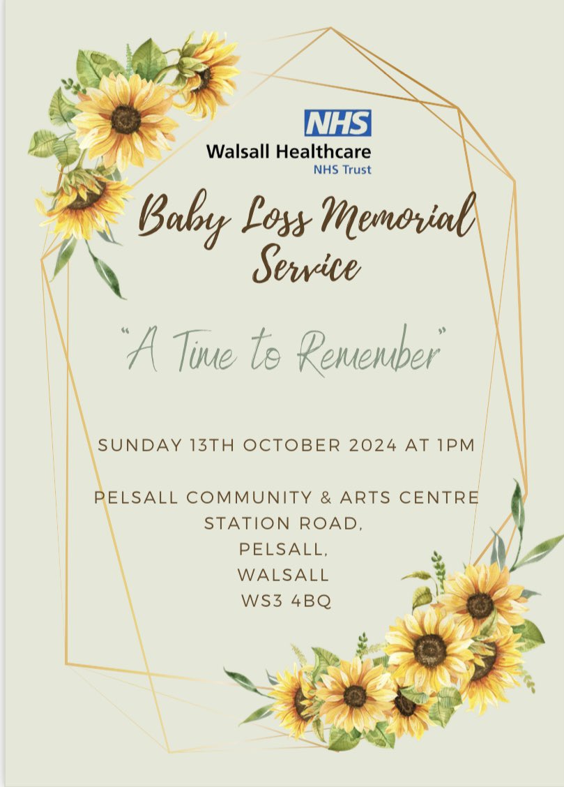 All welcome to attend our annual baby loss memorial service ‘A time to remember’ 🤍🩷🩵
No need to book! Parents, families and children welcome 🌻