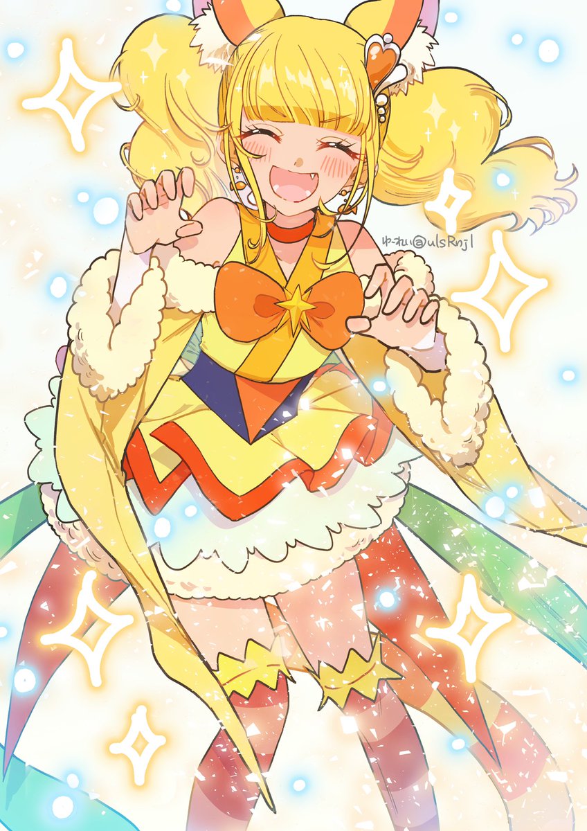 ulsRnj1's tweet photo. 溶け合う２つの光✨
今年はパートナーフォームでお祝い🥂😸💛
#キュアスパークル生誕祭2024 https://t.co/rDUbdxuWmD