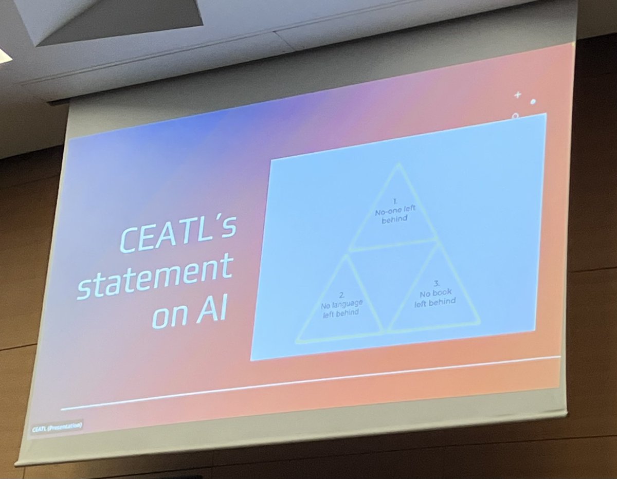 galanbarrera's tweet photo. Panel: Literary translation and “artificial intelligence” Useful tool or false friend?
As Ela Varošanec Krsnik said, with friends like these, who needs enemies? Machines generate texts but machines are not translators. 👏🏼
#CEATL #CEATLrencontres #Strasbourg #xl8 #translation https://t.co/tsRjAsa3J9
