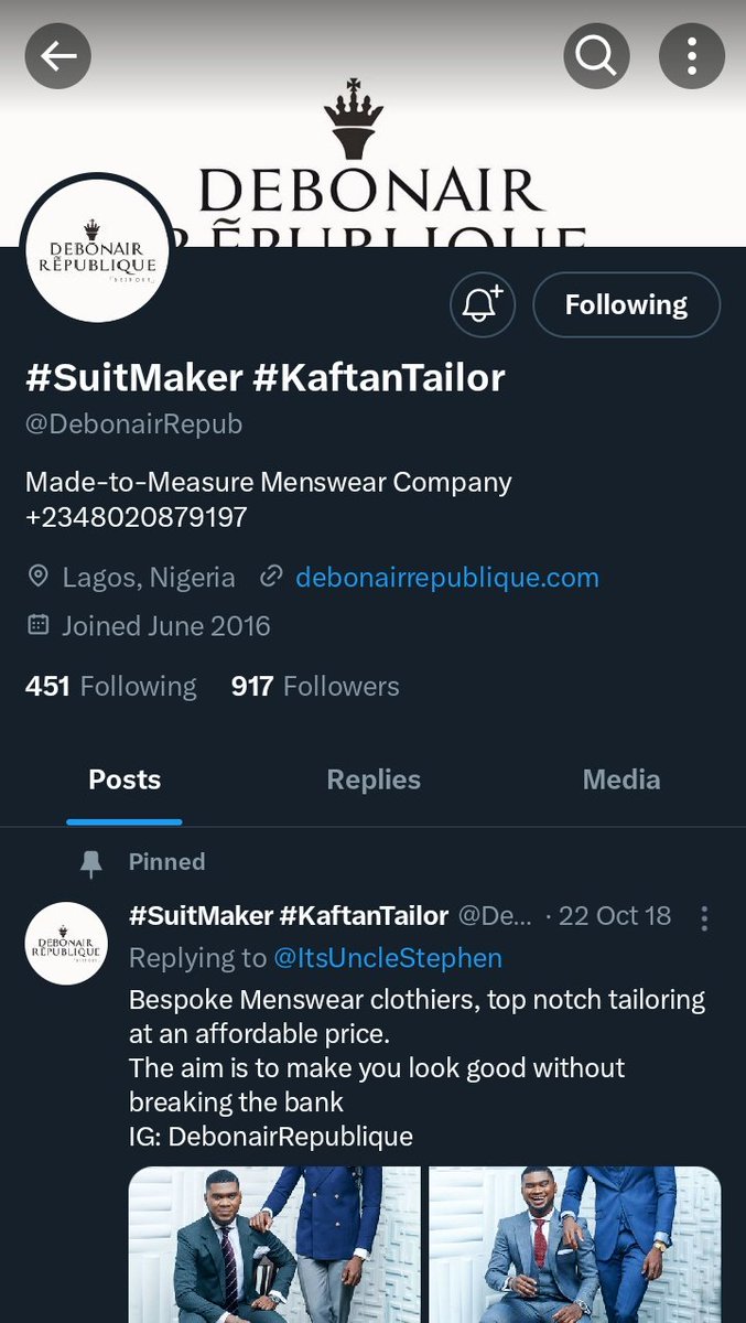 Follow Topher's business page.... <a href="/DebonairRepub/">DEBONAIR REPUBLIQUE</a> 🙏 ... 1k is the goal

GUARDIANSXTOPHER
#Topherbassey