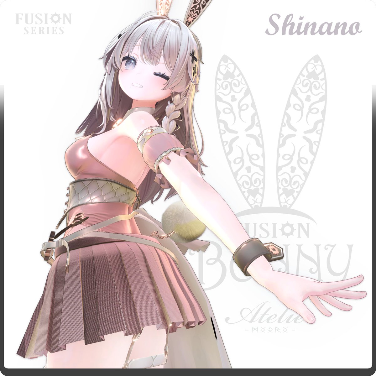 Miori_Mitsukuri's tweet image. 【#アトリエミオリ 販売情報】
 VRC向け3D衣装モデル『FusionBunny』の販売を開始しました🐰10/9までセール中です✨
対応アバター：しなの / ナナセ・ノワール / マヌカ

プレゼントキャンペーンも本日から10/6まで開催中🎁
参加方法と詳細はリプ欄を御覧ください！

atelier-miori.booth.pm/items/6156807

#VRChat